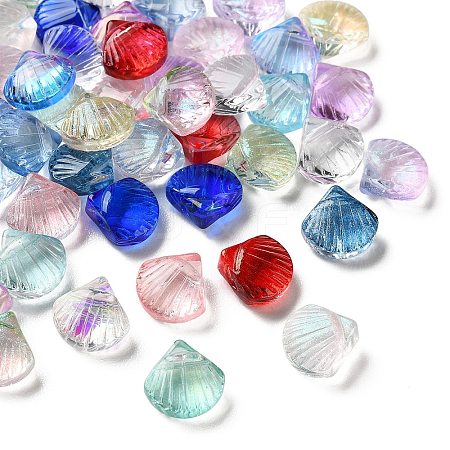 Dyed & Heated Transparent Glass Beads GLAA-D307-02-1