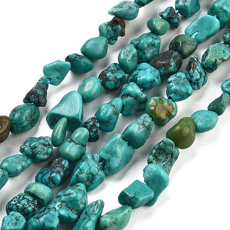 Natural HuBei Turquoise Beads Strands G-B089-B01-02-1