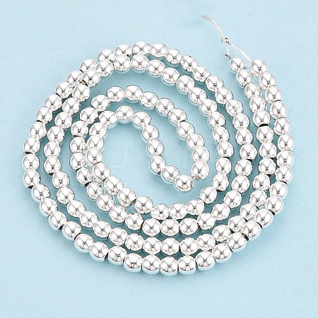 Electroplate Non-magnetic Synthetic Hematite Bead Strands X-G-Q466-3mm-02-1