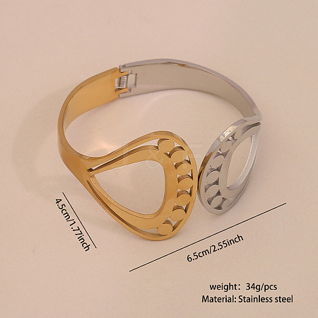 304 Stainless Steel Hinged Bangles for Women FS-WGF6FE8-05-1