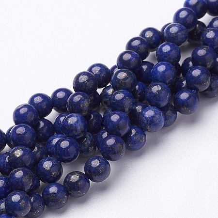 16 inch Grade A Round Dyed Natural Lapis Lazuli Beads Strand X-G-GSR4mmC123-1