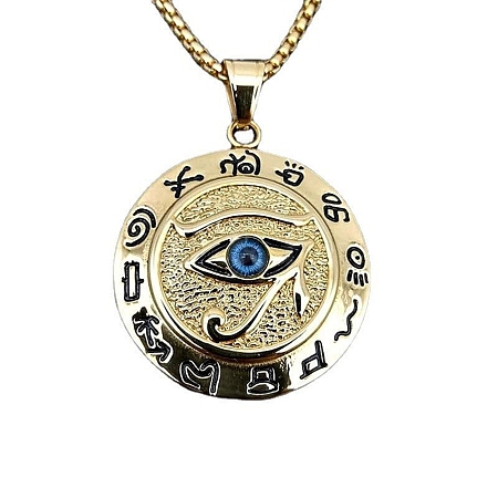 Eye of Horus Alloy Box Chain Pendant Necklaces for Women Men PW23052471626-1