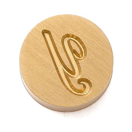 Golden Tone Brass Letter Stamps LS-KK-R005-01Y-1