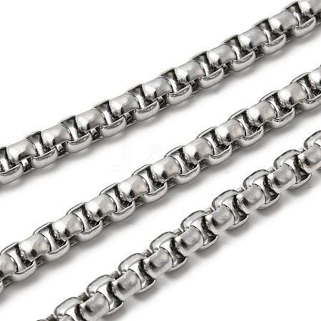 Tarnish Resistant Men's Jewelry Making 304 Stainless Steel Box Chains CHS-A003F-5.5mm-1