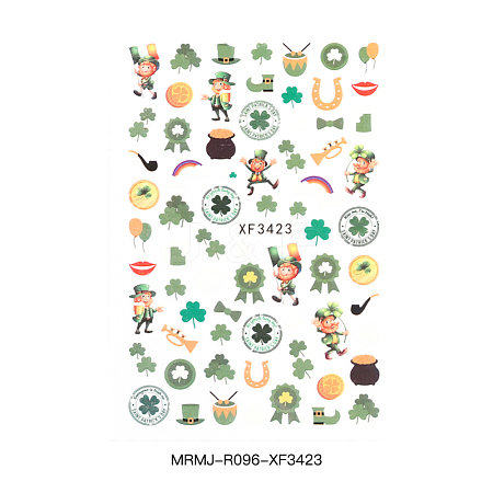 Self Adhesive Nail Art Stickers Decals for Ireland MRMJ-R096-XF3423-1