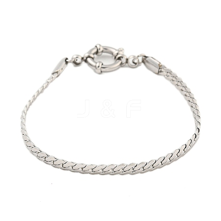 Non-Tarnish 304 Stainless Steel Snake Chain Bracelets for Women BJEW-Q344-06P-1