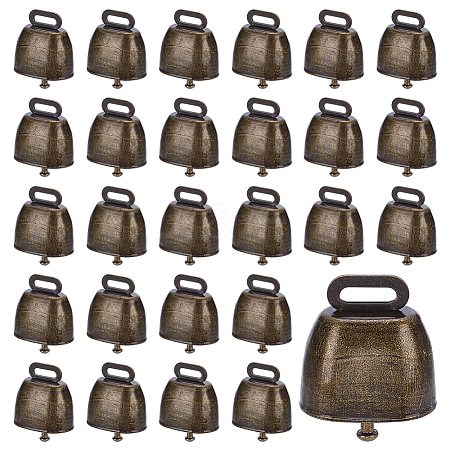30Pcs Iron Bell Pendants IFIN-GO0001-05-1