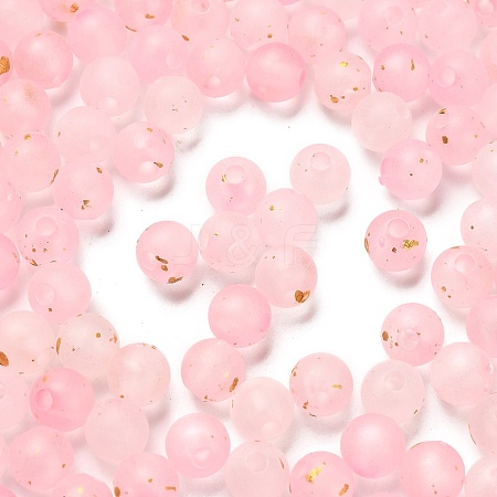 Frosted Transparent Acrylic Beads OACR-F013-13B-1