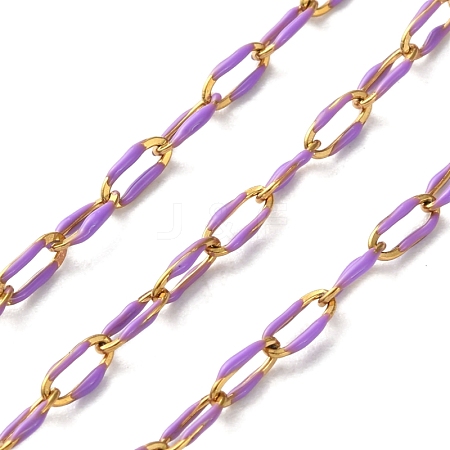 304 Stainless Steel Enamel Cable Chains CHS-R020-02G-02-1