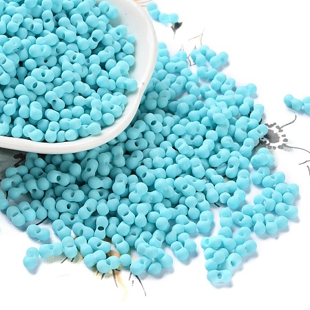 Rubberized Style Glass Seed Beads SEED-Z003-01D-1