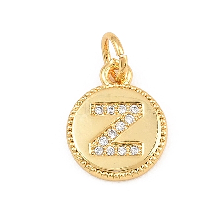 Brass Micro Pave Clear Cubic Zirconia Charms CU-CBA56CE-12G-Z-1