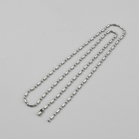 Stainless Steel Ball Chain Necklaces for Men Women NJEW-WH0002-159-1