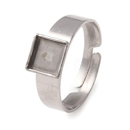 Adjustable 304 Stainless Steel Finger Rings Components SA-CBA8B85-08A-P-1