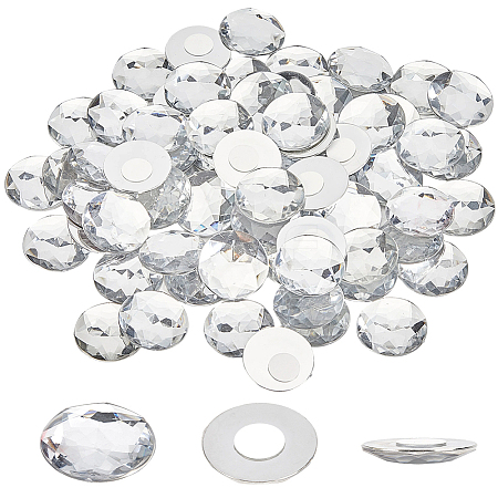 100Pcs Acrylic Rhinestone Cabochons TACR-CY0001-01B-1