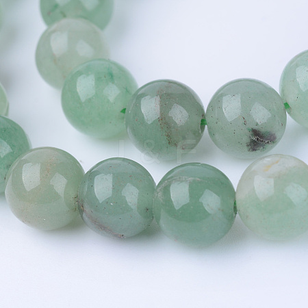 Natural Green Aventurine Beads Strands G-Q462-12mm-20-1