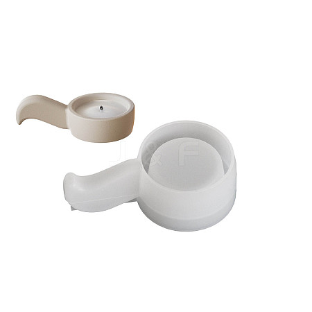 Flat Round with Handle DIY Silicone Candlesticks Molds SIMO-G010-02B-1