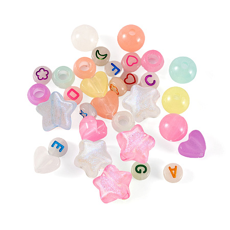 Luminous Transparent Acrylic Beads LACR-TA0001-02-1