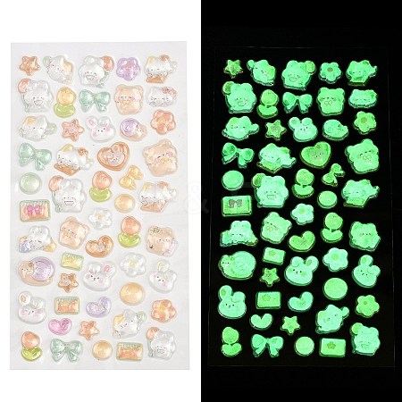 Epoxy Resin 3D Puffy Stickers DIY-G122-01K-1