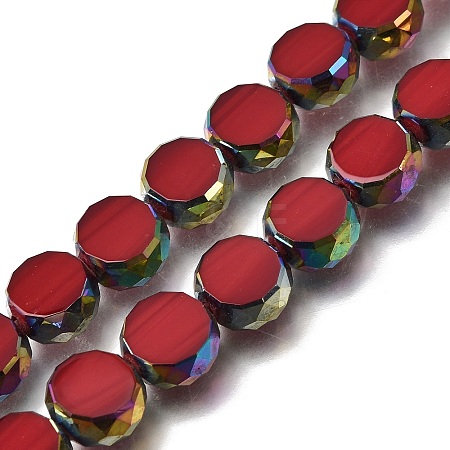 Electroplated Transparent Glass Beads Strands GL-CBA98F0-06C-04-1