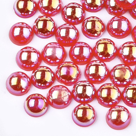 ABS Plastic Imitation Pearl Cabochons OACR-S025-10mm-02-1