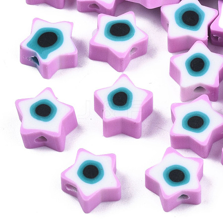 Handmade Polymer Clay Beads CLAY-T019-09F-1