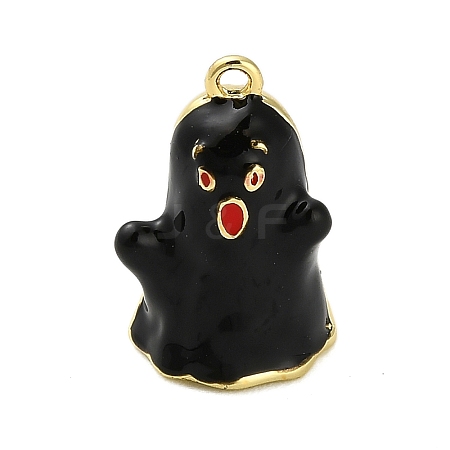 Halloween Brass Enamel Pendants KK-F915-01C-G-1