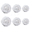 SUPERFINDINGS 6Pcs 3 Size Camellia Shaped Velet Lapel Pins JEWB-FH0001-34-1