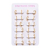 304 Stainless Steel Huggie Hoop Earrings EJEW-L252-043A-G-3