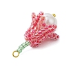 Seed Beads Beaded Charms PALLOY-MZ00363-01-4