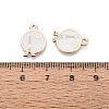 Rack Plating Alloy Enamel Pendants ENAM-N070-01E-01G-01-3