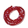 Electroplate Transparent Glass Beads Strands X-EGLA-A035-T4mm-L07-2