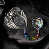 1Pc Heat Transfer Alloy Angel Wing Hanging Ornaments HJEW-BBC0001-15-5