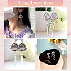 12Pcs 6 Colors Transparent Glass Bead Caps GLAA-YW0004-84-6