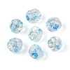 Handmade Foil Lampwork Beads FOIL-T007-01G-1
