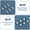 200 Sets 316 Surgical Stainless Steel Clip-on Earring Findings STAS-DC0011-89-4