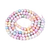 Anti-Tarnish Electroplate Glass Beads Strands EGLA-ZX010-4mm-14-4