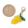 Glass Seed Beaded Grape Pendant Decoration HJEW-MZ00158-05-3