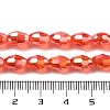 Transparent Electroplate Glass Beads Strands EGLA-A037-T6x8mm-B09-4