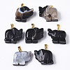 Natural Agate Pendants G-R459-003A-2