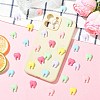 60Pcs 6 Colors Opaque Resin Cabochons RESI-CJZ0001-01-6