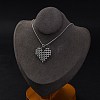 Anti-Tarnish 304 Stainless Steel Heat Pendant Round Snake Chain Necklaces for Women STAS-Z114-19P-3