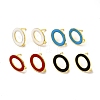 Rack Plating Brass Enamel Stud Earring Findings EJEW-H091-01G-1