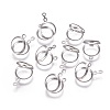 Tarnish Resistant 316 Surgical Stainless Steel Pendant Cabochon Settings STAS-I118-01P-01-1