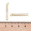 Brass Pave Natural Shell Pendants KK-C051-18G-3