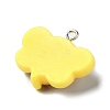 Bee Theme Opaque Resin Pendants X-RESI-G081-03E-2