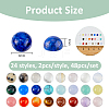 48Pcs 24 Styles Natural & Synthetic Mixed Gemstone Cabochons G-FH0002-50-2