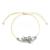 Natural Mixed Gemstone Bullet Link Bracelets BJEW-JB09903-01-4