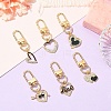 6Pcs Alloy Enamel & Rhinestone Pendant Decoration HJEW-YW00082-4