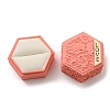 Embossed Hexagon Plastic Rings Storage Boxes LS-CON-P020-C02-3
