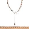 Natural Paua Shell and Brass and 304 Stainless Steel Curb Chains Necklaces NJEW-JN06197-4